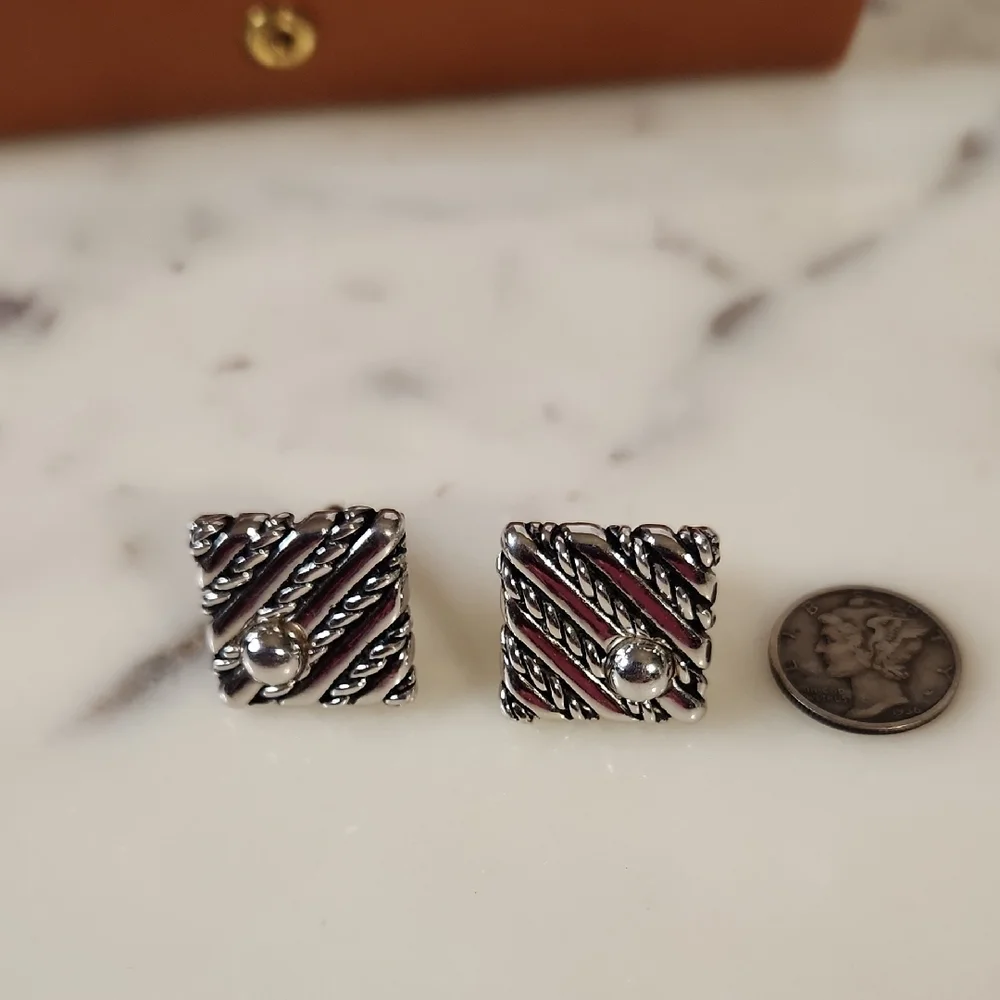 Vintage SWANK | Silvertone Cufflinks Set of 2